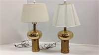 Matching Gold Plated Table Lamps