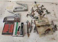 Staple guns, lots of air hose accessories