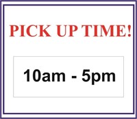 pick up 6/24/24 10am-5pm