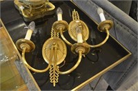 Set of four Adam's style wall sconces