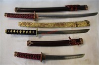 Lot of 3 Samuri-style Swords