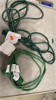 2 green extension cords
