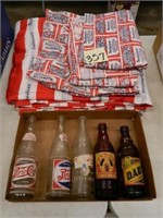 Budweiser Material & 5 Misc. Bottles