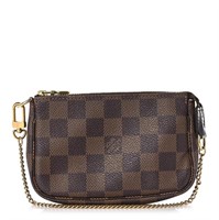 LOUIS VUITTON Damier Leather Pochette Bag