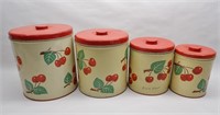 Vintage Tin Canister Set