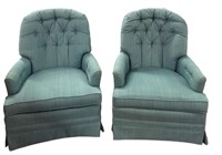 Estate Pair Blue Living Room Chairs