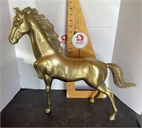 Brass horse statue