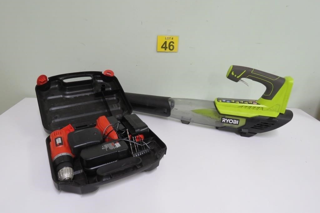 Ryobi Blower - No Batt. & Cordless Drill