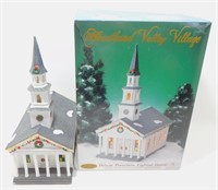 * Heartland Valley Vintage Lighted White Church