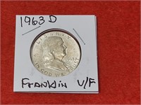 1963 D  Silver Franklin Half Dollar