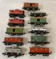 lot of 11 Tin Lionel Train Cars