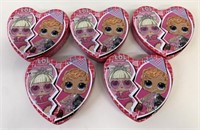 5 LOL Surprise Milk Chocolate Hearts In Tin