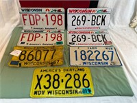 1967, 81, 89, 2000 & 2023 WI LICENSE PLATES