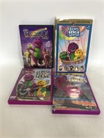Four Barney movies on DVD and VHS