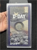1944-S W. Liberty Half Dollar w/ D-Day