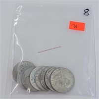 8- Franklin Half Dollars