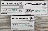 (60) Rounds 5.56 Winchester Ammo -Sealed