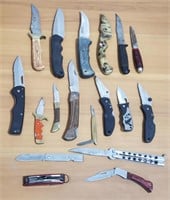 Assortment of Hunting & Pocket Knives