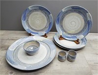 Studio Pottery Dishware 8-pieces