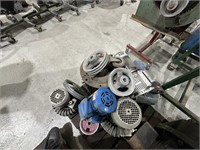 7 Electric Motors, Pulleys, Castor Wheels etc