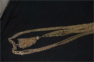 large ornate multilayered tassel necklace