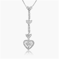 14K WHITE GOLD 1.06CT DIAMOND PENDANT