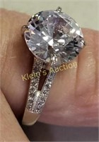 Sterling & CZ 4 Carat Solitaire Ring by Stauer!