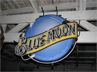 Blue Moon beer sign-as is