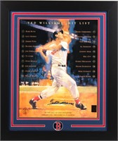 Framed Hand-Signed Ted Williams Poster