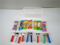 PEZ DISPENSERS 7 NEW IN PACKAGE 9 WITHOUT PACKAGES