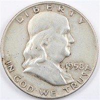 1958-D Franklin Half Dollar