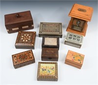 10 PC. INLAID & PUZZLE BOX COLLECTION