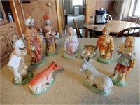 FINE PORCELAIN 8 PC NATIVITY SET