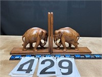 Elephant Bookends wood