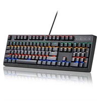 H JIDOHUN Mechanical Gaming Keyboard, RGB 104 Keys