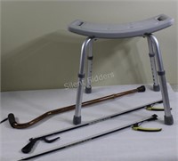Walking Canes, Extended Arms & Portable Seat