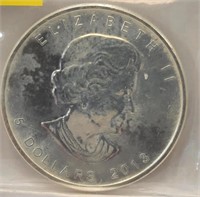 2013 Canada 5 Dollar 1oz  .9999 Silver  Maple Leaf