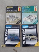 (4) Automotive Repair Manuals - Mazda & Lincoln