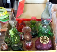10 Vintage Kerosene Lamps Collectibles Box Lot
