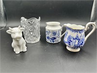 Lot of Mini Creamers, Porcelain, Crystal, Ceramic