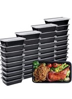 New IUMÉ 50-Pack Meal Prep Containers, 26 OZ