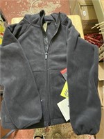 kids black size medium fleece zippered hoodie