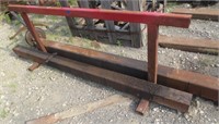 2 square tubes 104" long & steel sawhorse