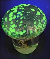 STUNNING Wilkerson Glass Mushroom UV REACTIVE
