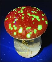 STUNNING Wilkerson Glass Mushroom UV REACTIVE