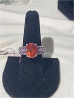 Orange Topaz Ring - 925
