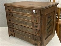 Antique 6 Drawer Adv. Spool Cabinet-JP Coats