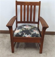 Rare Limberts Arts & Crafts Oak Arm Chair