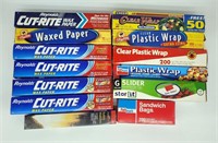 Household Plastic Wrap & Wax Paper Rolls
