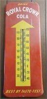Vintage royal crown cola metal wall thermometer